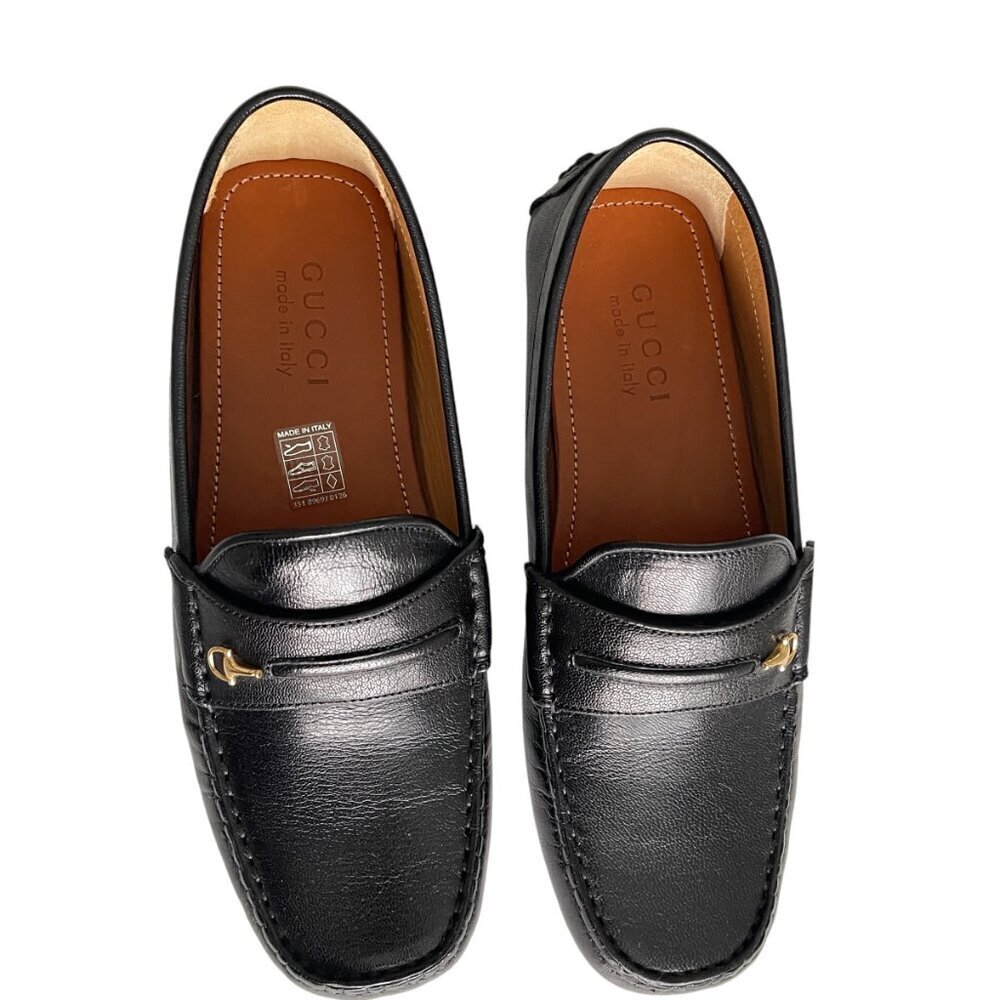 Gucci Mens Black Leather Quentin Moccasin, 752621, Gucci Size UK 6 - Picture 4 of 13